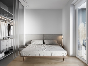 Màu sơn nội thất phòng ngủ phong cách minimalism cho người độc thân