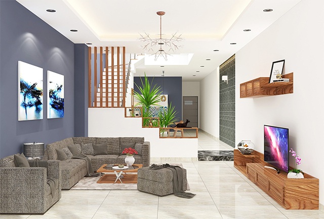 Không gian phòng khách hoàn hảo với sơn nội thất phòng khách đặc trưng và tinh tế